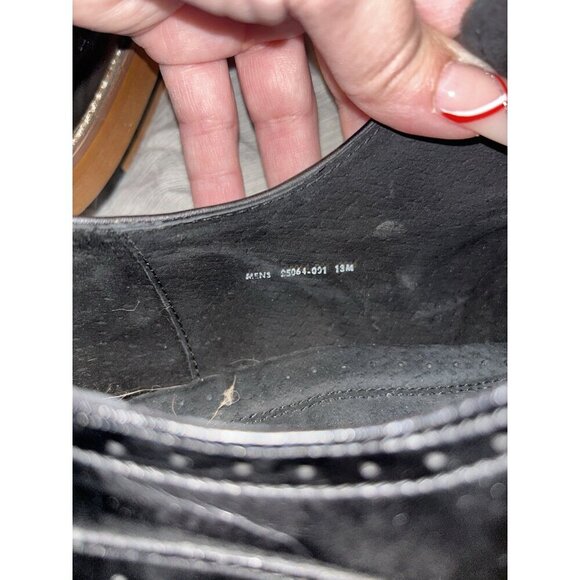 Stacy Adams Black Dunbar Wingtip Oxford Leather Lace Up Dress Shoes Size 13 M - Picture 8 of 8